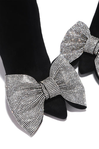 Rhinestone Bow Bootie