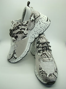 White Snake Platform Sneaker