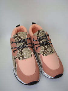 Blush Snake Platform Sneaker