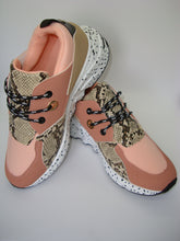 Load image into Gallery viewer, Blush Snake Platform Sneaker