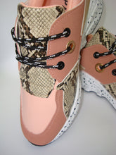 Load image into Gallery viewer, Blush Snake Platform Sneaker