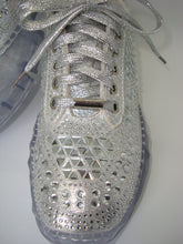 Load image into Gallery viewer, Silver Bling Platform Sneaker