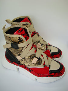 Red Multi Snake High Top Sneaker