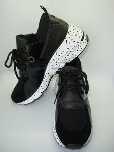 Black Snakeskin Platform Sneaker