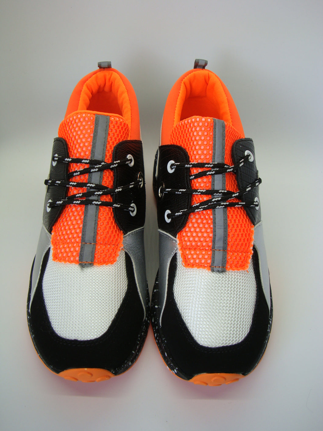 Orange Colorblock Splattered Sole Sneaker