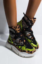 Load image into Gallery viewer, Leopard Multi High Top Sneaker