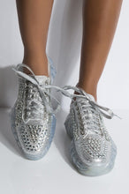 Load image into Gallery viewer, Silver Bling Platform Sneaker